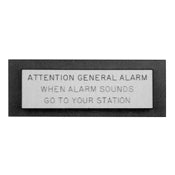 General Alarm Plaque