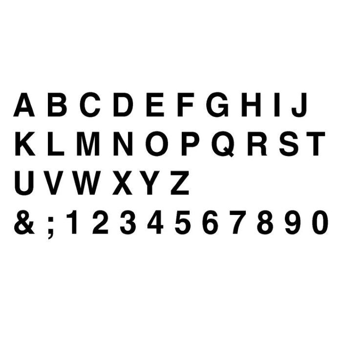 3" Black Pressure Sensitive Letter W