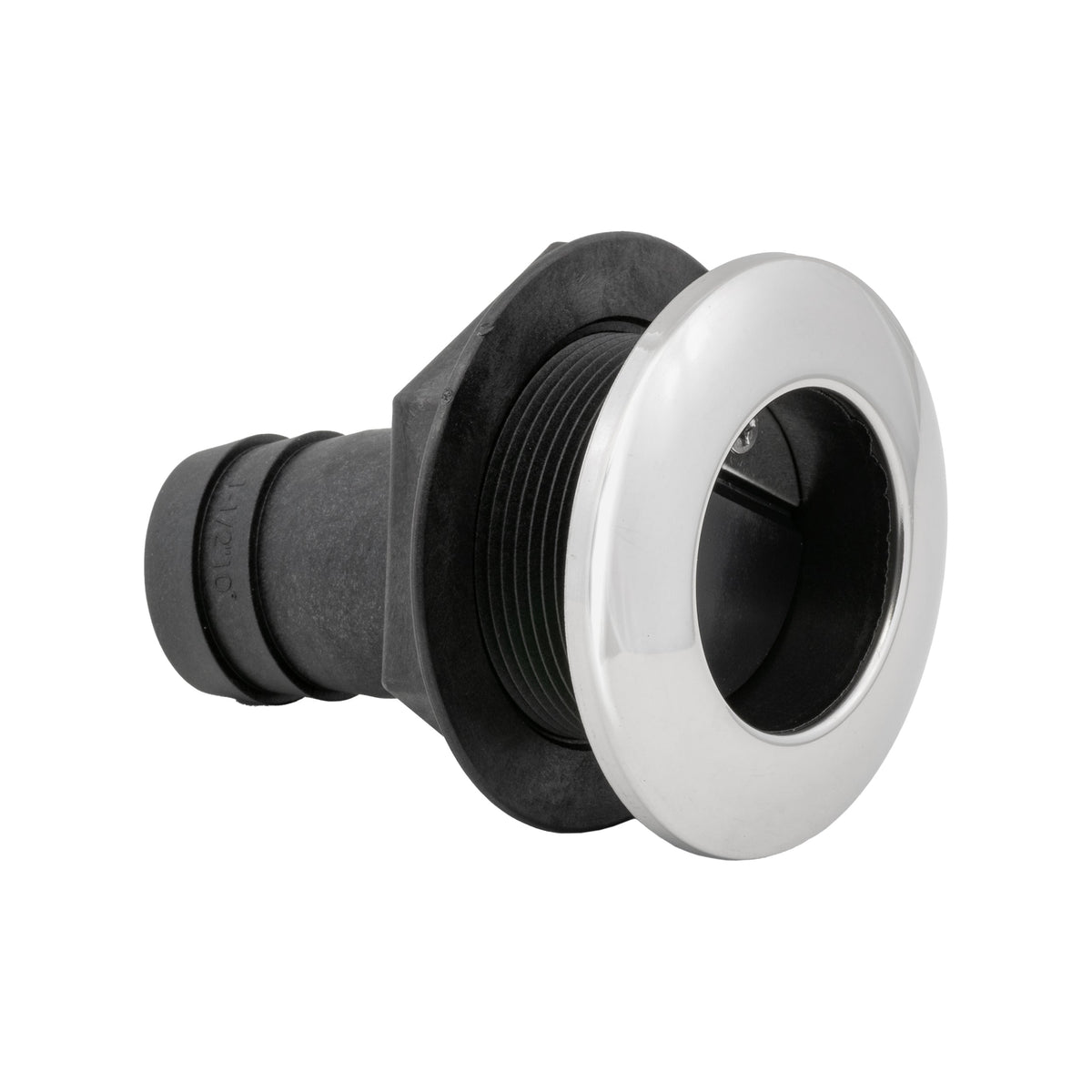 10° Angled Stainless Steel and Nylon Scupper with Barb