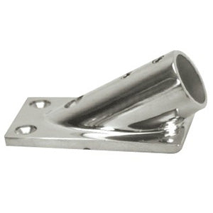 Whitecap, Handrail Fitting Rectangular Base 3" x 1-11/16" - 7/8" Tube O.D. - 30°- Stainless Steel