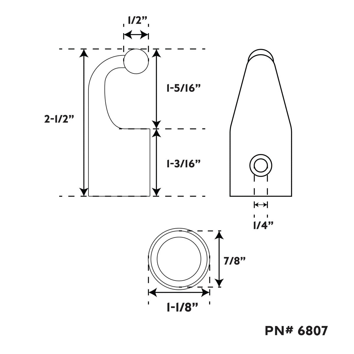 7/8" 90 Degree 316 Stainless Steel Outside Ball End Fitting