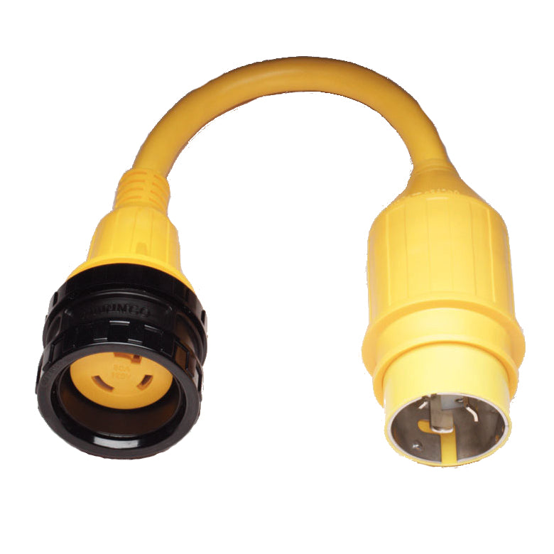 Pigtail Shore Power Adapter, 50A 125/250V Male to 30A 125V Female