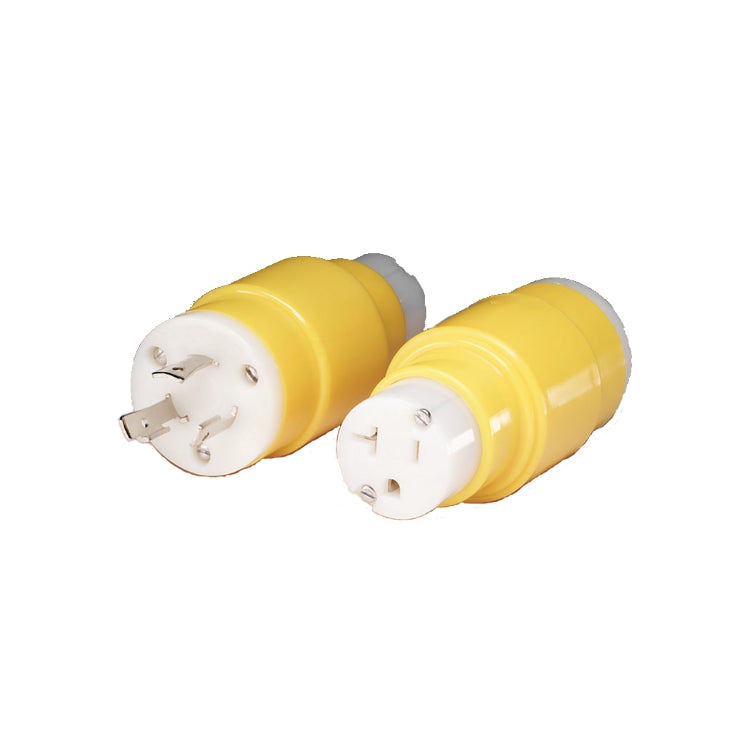 Power Adapter, 15/20A 125v Straight Blade Female to 20A 125v Locking Male Plug