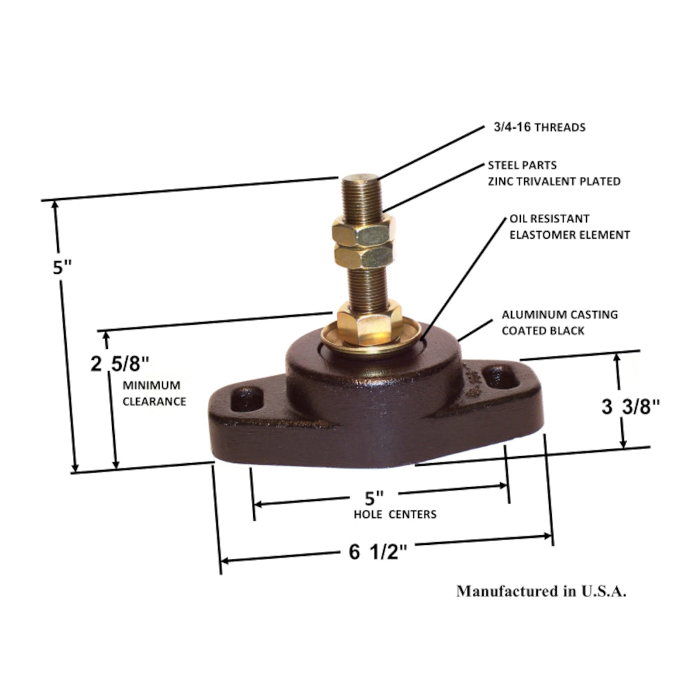 Engine Mount, Dual-Flex DF-236-M1, Bushings, Inc.