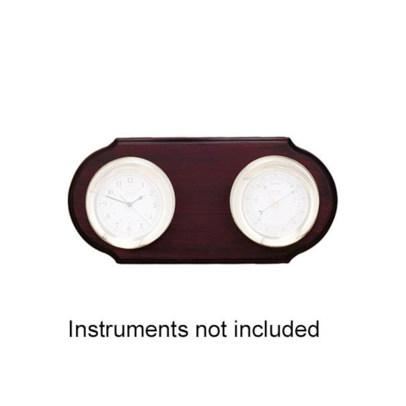 Weems & Plath, Large Clock and Barometer Plaque, Mahogany