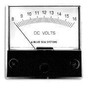 DC Analog Micro Voltmeter, 2" Face, 8 to 16 Volts DC