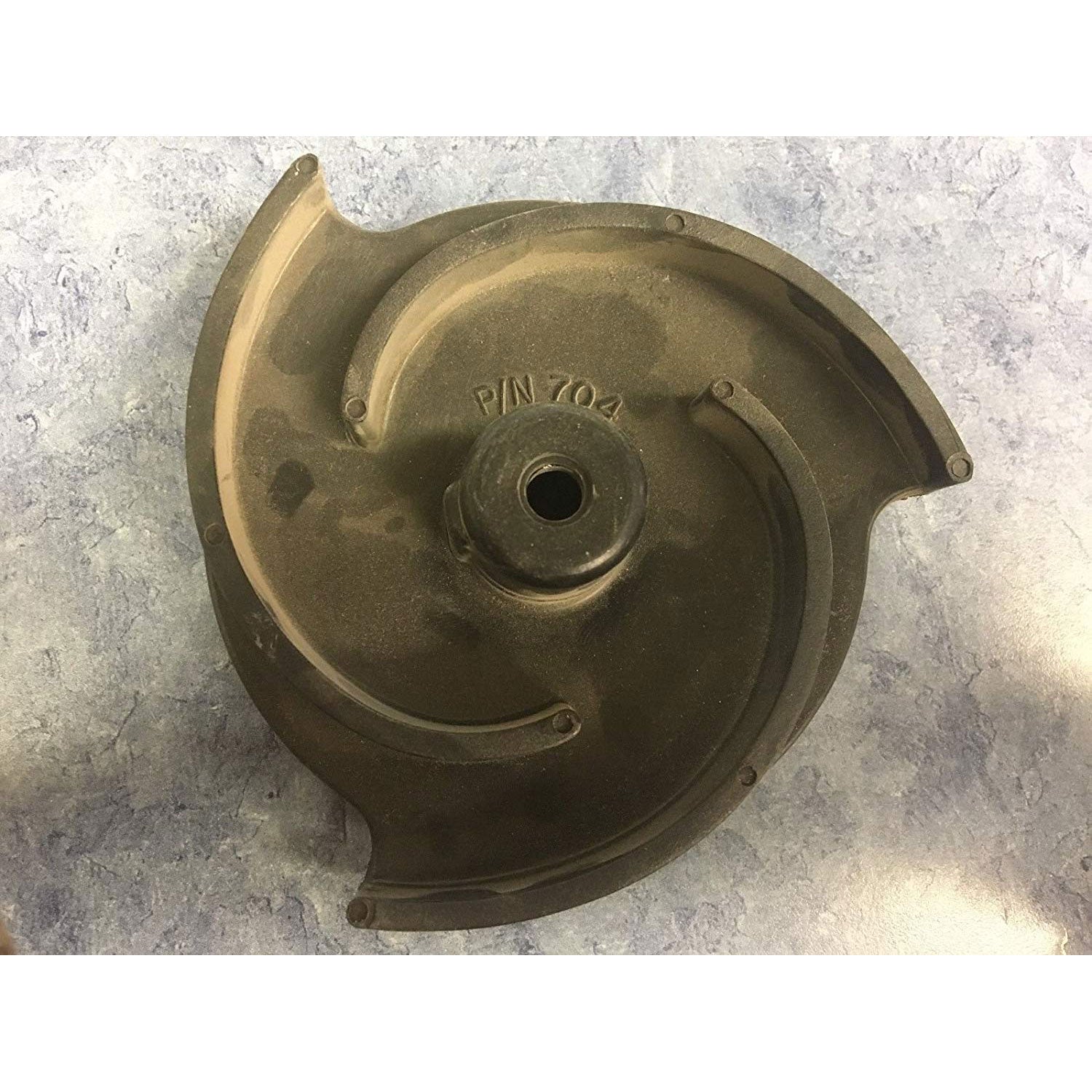 Pacer Impeller, 3 Vanes, 5.5" dia. x .535" wide, Polypropylene, Gray