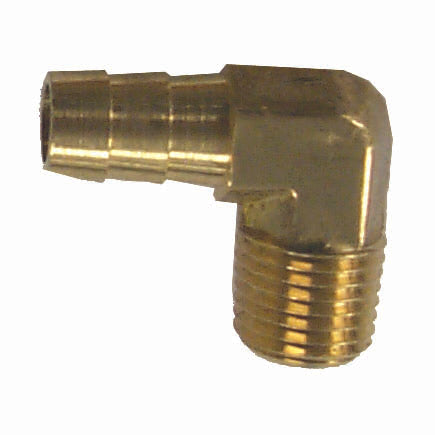 90 Deg. Fuel Elbow, 3/8" barb x 1/4" male NPT, 18-8067