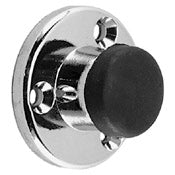 Perko Door Stop, Chrome, Rubber Bumper