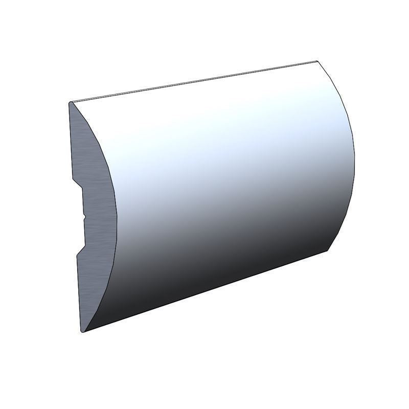 1" Anodized Aluminum Rub Rail, Trim - 1" H x 3/16" W x 6' L (Qty 2)