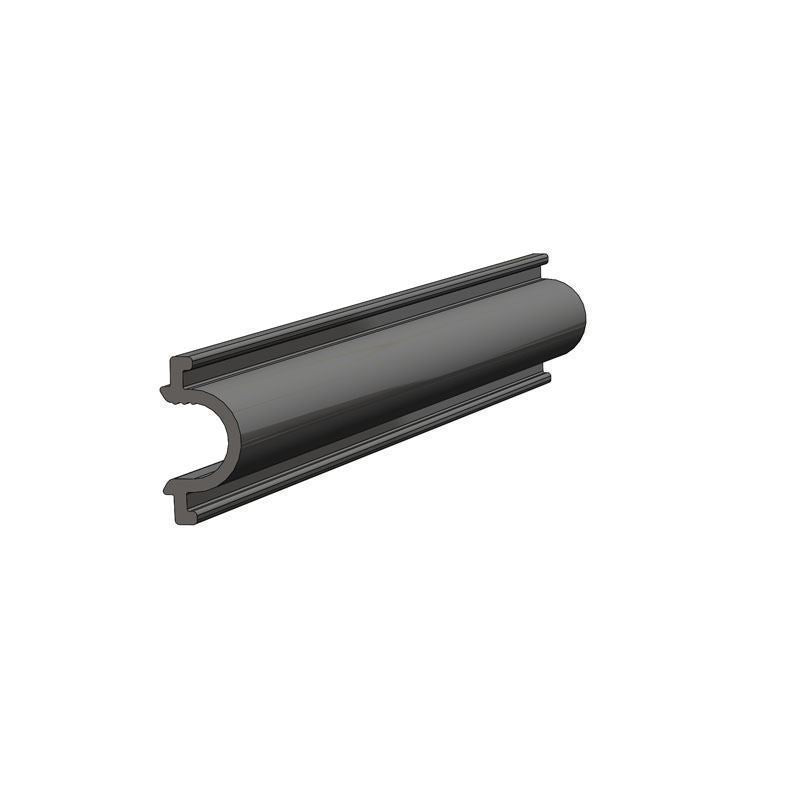 3/4" Flexible Vinyl Insert for Rub Rails - 3/4" H x 3/8" W x 50' L - Black