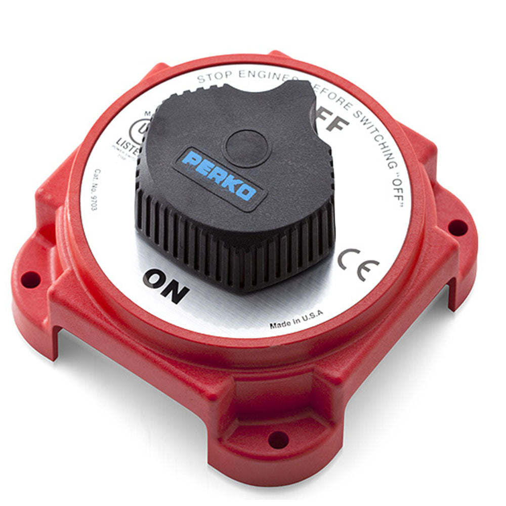 Perko Heavy Duty Battery Switch, Ignition Protected w/ Alternator Disconnect
