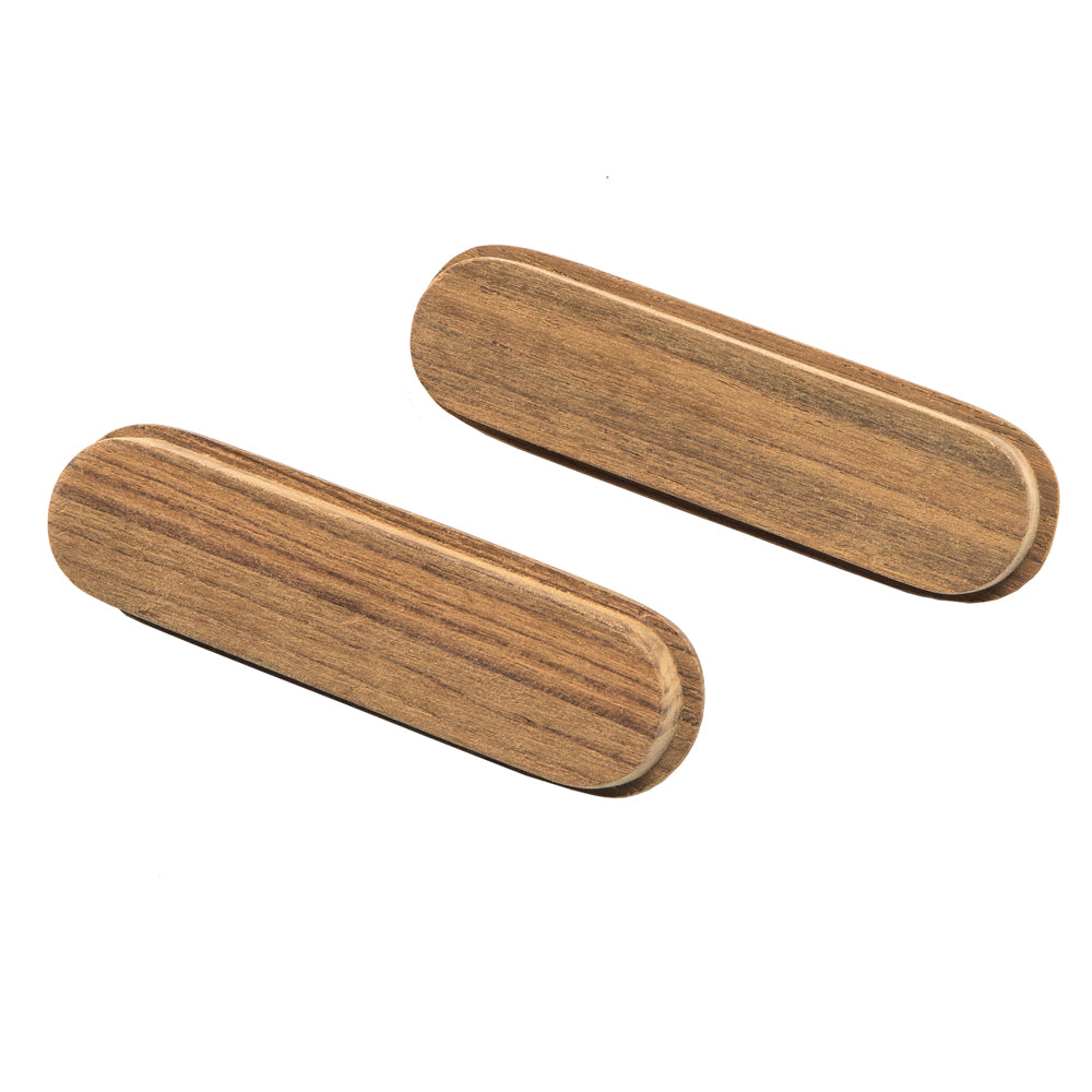Whitecap Teak Oblong Drawer Pull, 4-1/16" X 1/2" (2 Pack)