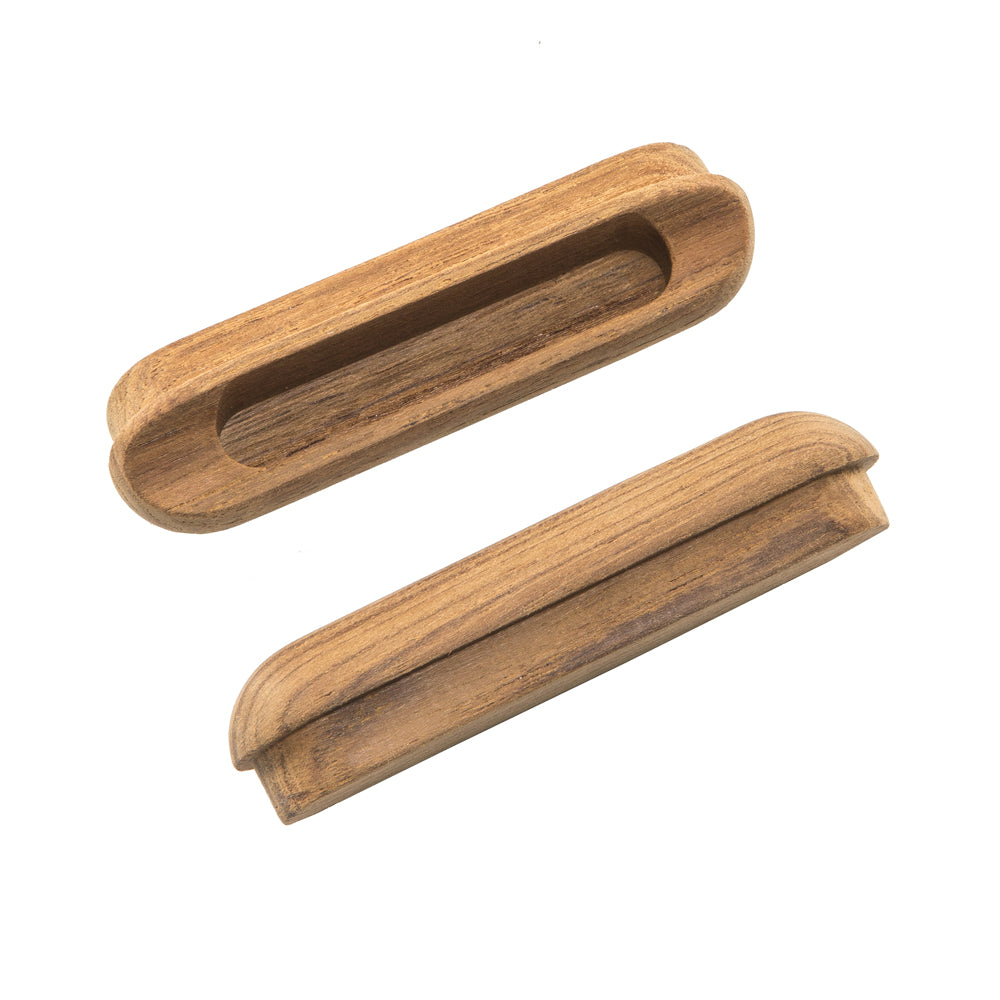 Whitecap Teak Oblong Drawer Pull, 4-1/16" X 1/2" (2 Pack)