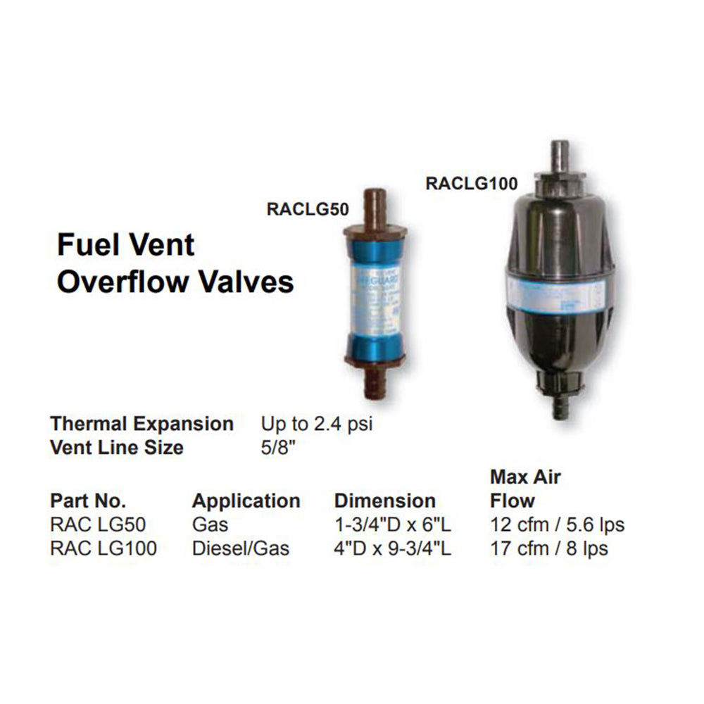 Lifeguard LG50 Marine Fuel/Air Separator, Gasoline