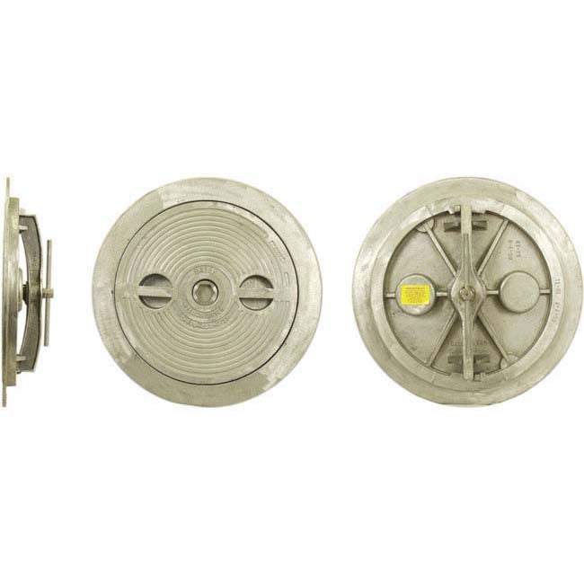 Baier Hatch, 18" Round, Flush Deck, Hex Centerbolt Marine Hatch, Aluminum Cover Only, No Ring