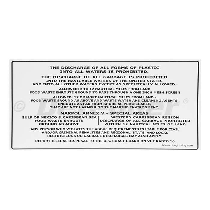 Waste Discharge Plaque