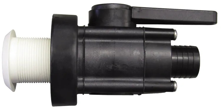 Valve and Thru-Hull, 1-1/2" Hose Barb, Mushroom Thru-Hull