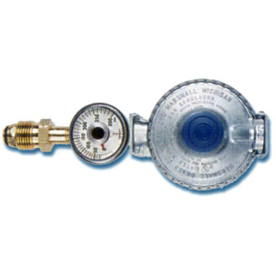 Trident, Marine 1 Stage LPG Regulator - Tank Mount, with Gauge