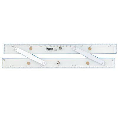 Weems & Plath, Charting Tools, Parallel Rulers, Brushed Aluminum Arms, 12"