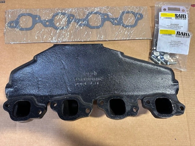 Open-Box Exhaust Manifold, Big Block GM, Center Riser Style, CHVA-1-84