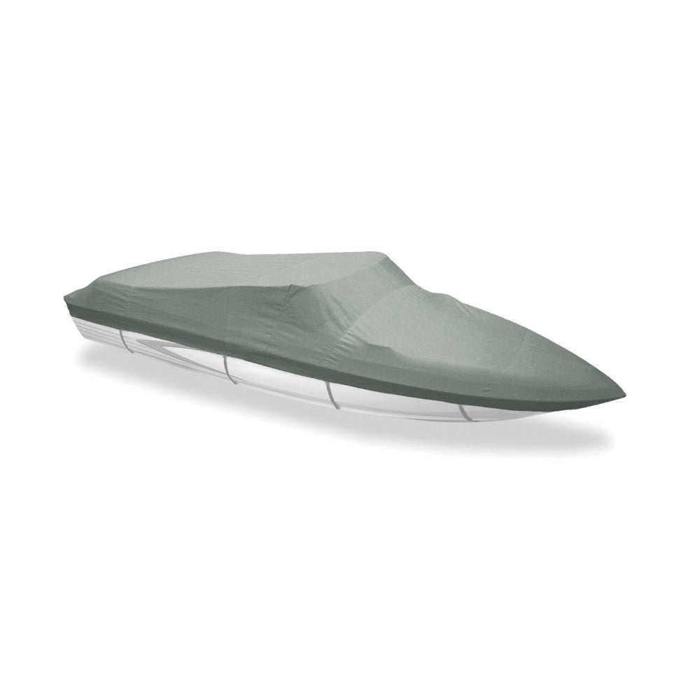 Carver Boat Cover, Aluminum Fishing Boat, Extra Wide, High Windshield, O/B Motor Cover Attached
