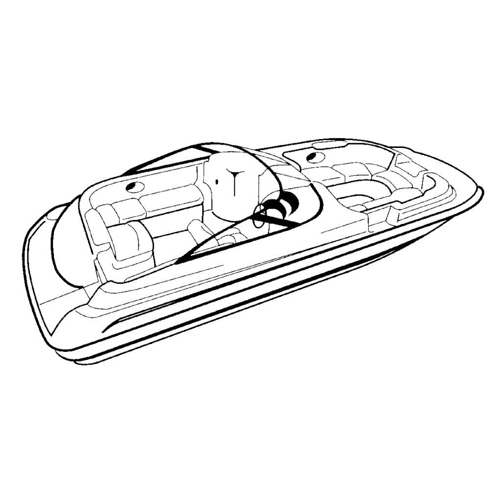 Carver Boat Cover, Deck Boat, Walk Thru Windshield Or Side Consoles, Inboard/Outdrive Series