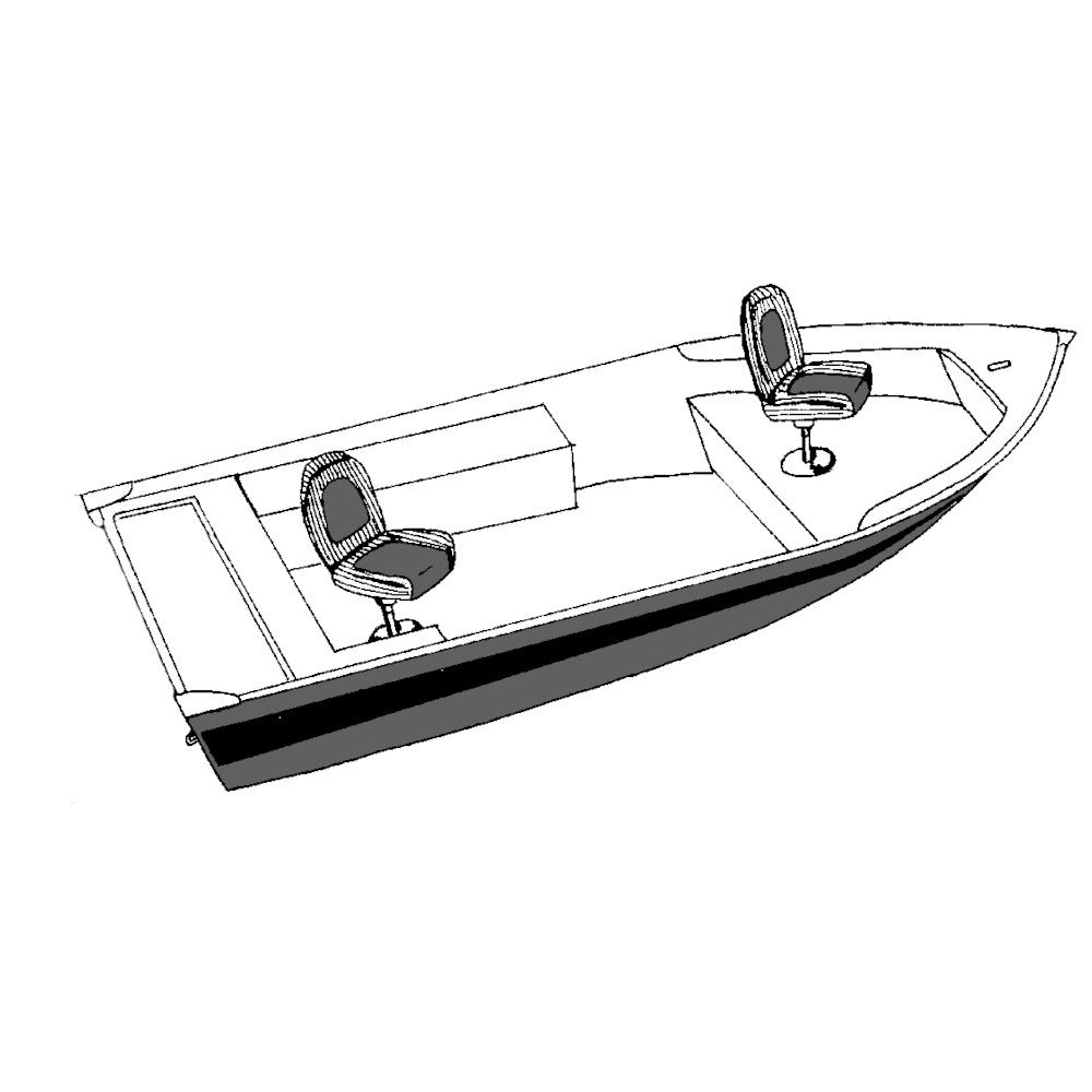 Carver Semi-Custom Boat Cover, Aluminum V-Hull Fishing, Narrow, Inboard / Outboard Series