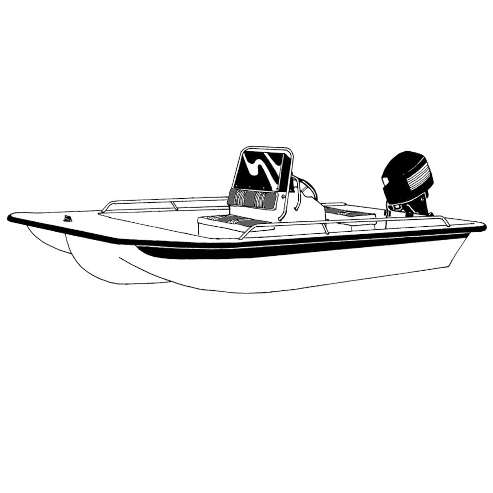 Carver Shallow Draft Narrow Hull CC Bay Style Fishing Boat Semi-Custom Cover