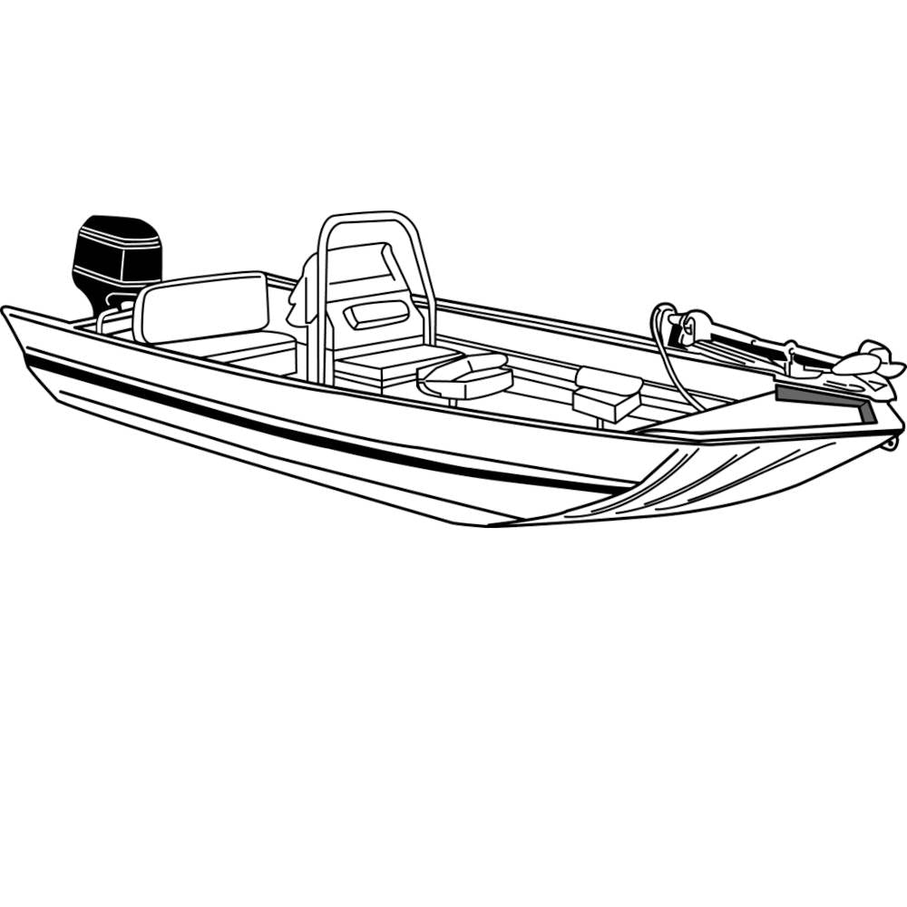 Carver Semi-Custom Boat Cover, Trailerable, Aluminum Modified V Jon Boats, w/High Center Console