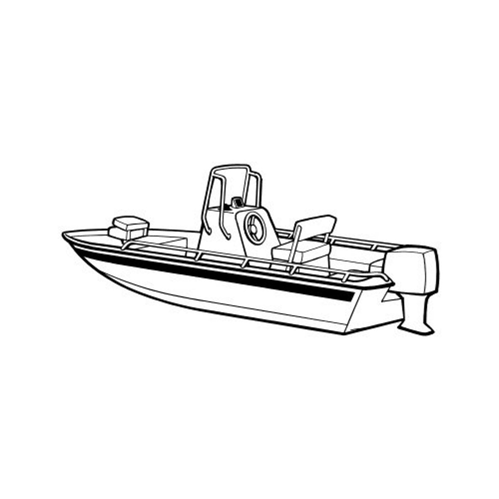 Carver Semi-Custom Cover, Shallow Draft V-Hull Center Console Fish Boat, O/B