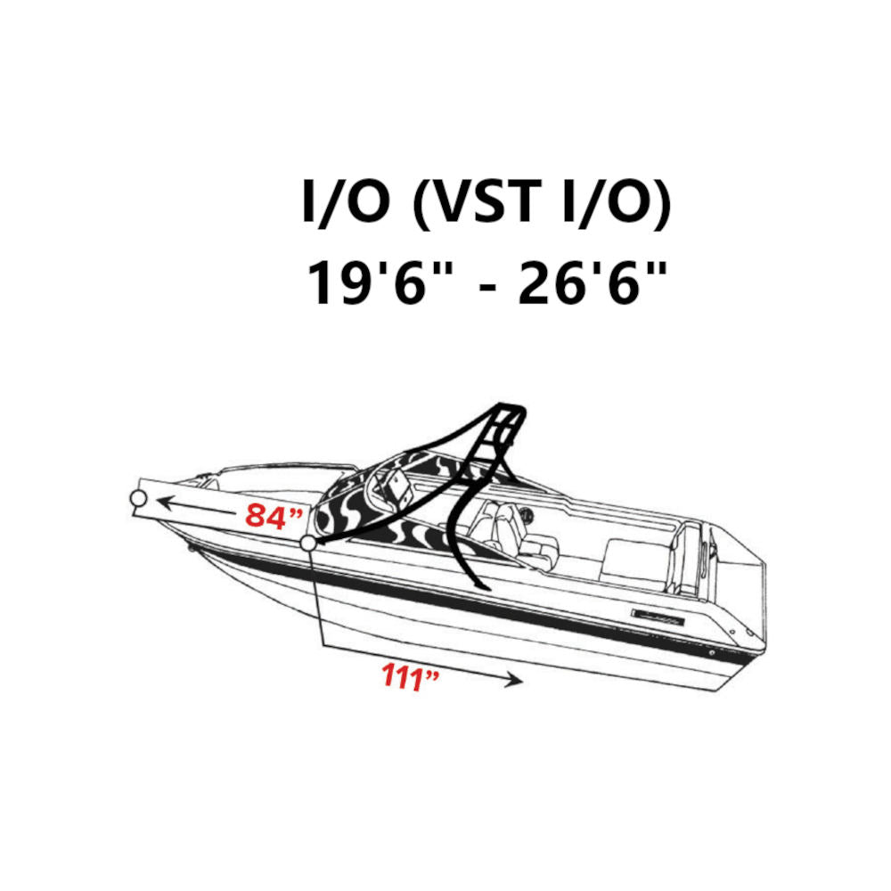 Carver Semi-Custom Boat Cover, V-Hull Runabout w/Ski Tower, Inboard/Outdrive