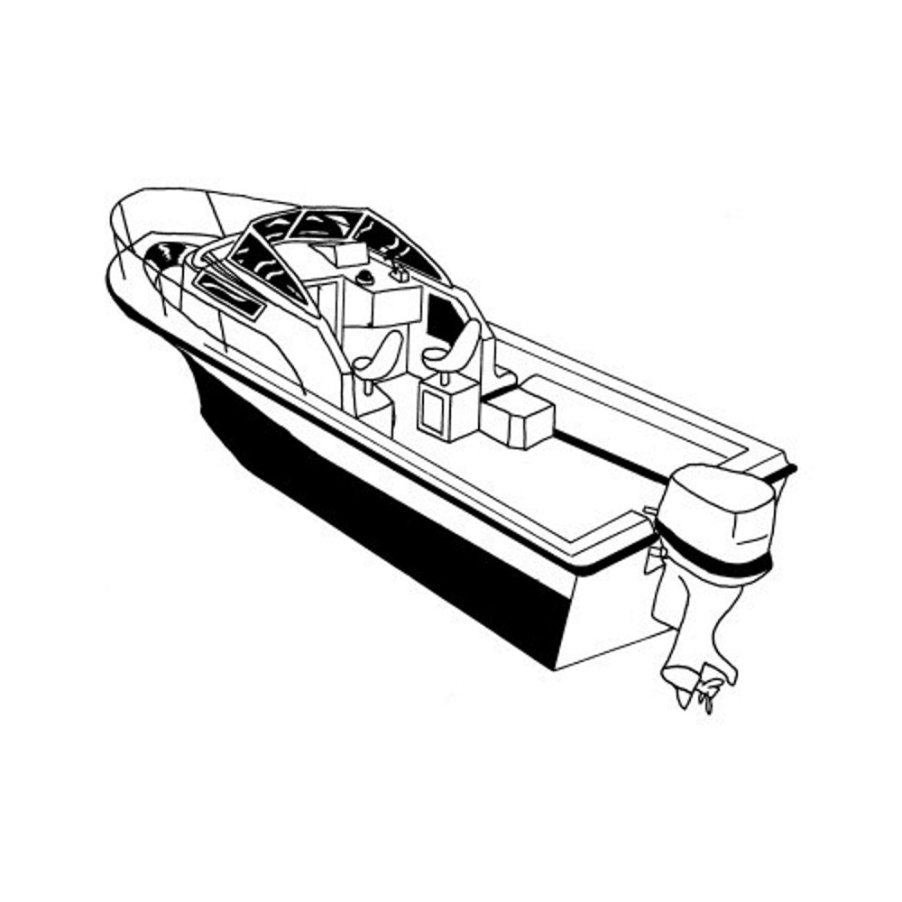 Carver Semi-Custom Boat Cover, Walk Around Cuddy Cabin, Outboard Motor Cover Attached