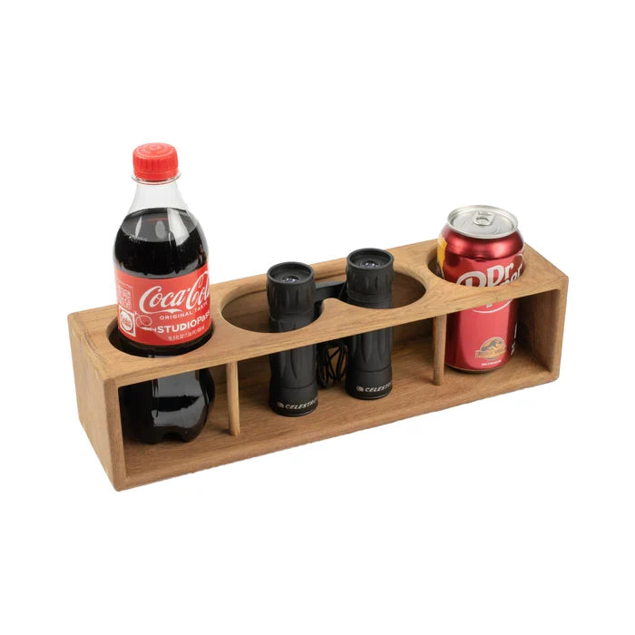 Four Drink / Binocular Rack, Teak