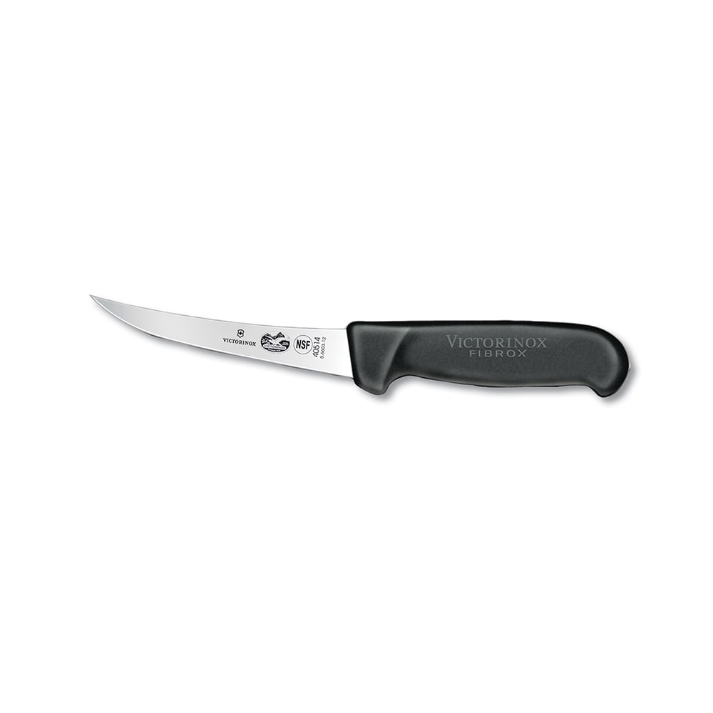 Semi-Stiff Boning Knife w/ 5" Blade, Black Fibrox Pro Handle