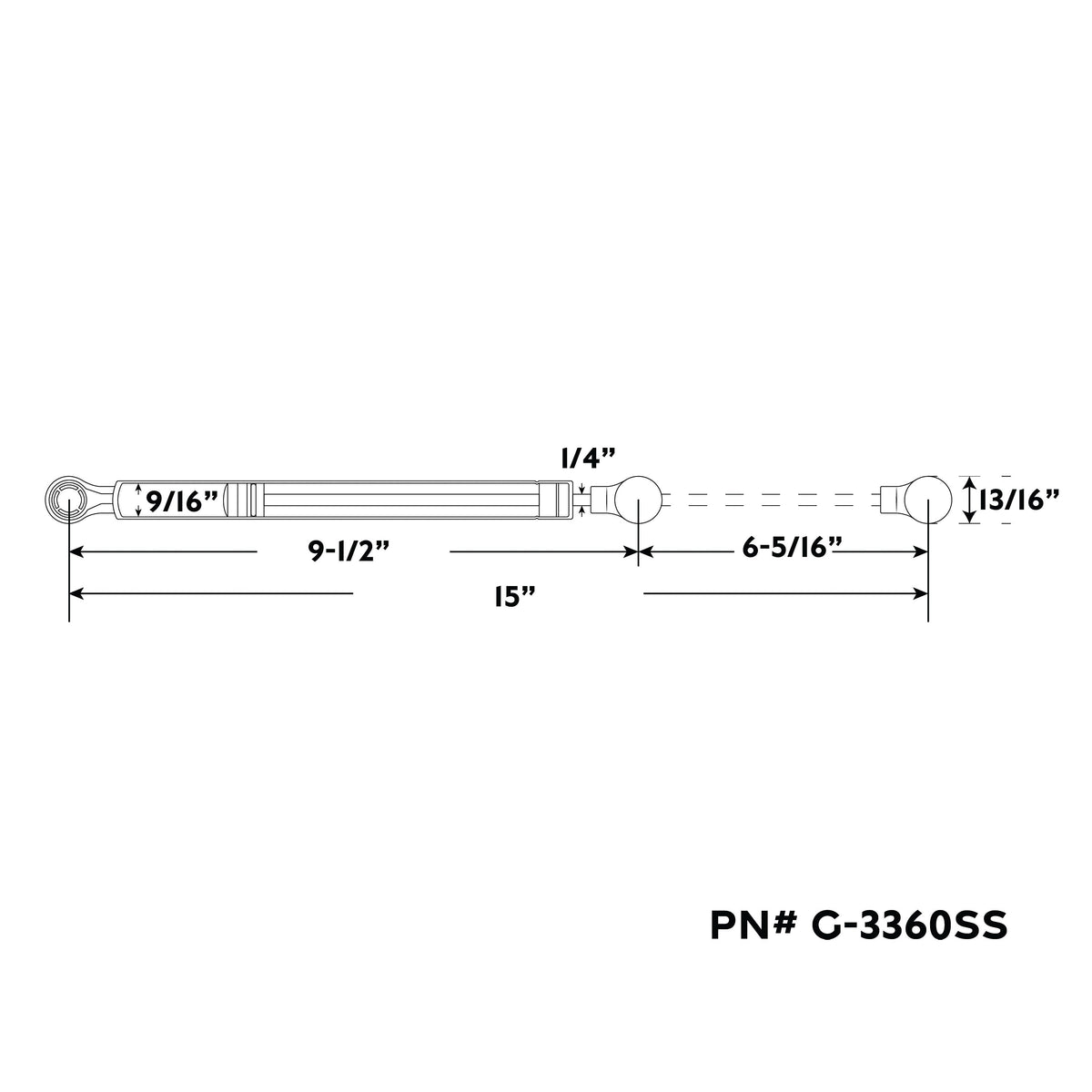 Black Nitride or Stainless Steel Gas Springs to 20"
