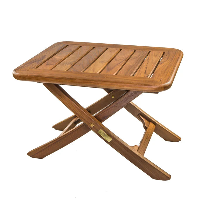 Premium Grade Teak Small Adjustable Slat Top Table