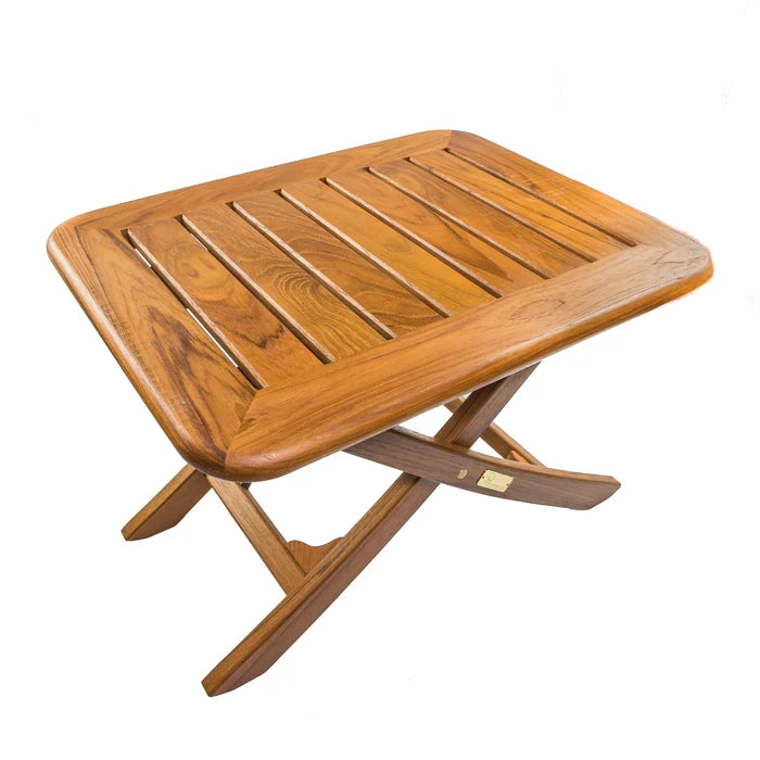 Premium Grade Teak Small Adjustable Slat Top Table
