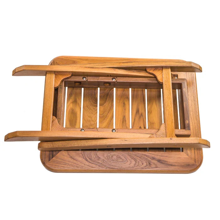 Premium Grade Teak Small Adjustable Slat Top Table