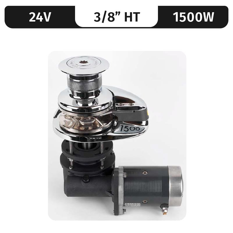 Lofrans Vertical Capstan Project 1500/X3, 24Vdc, 1500W Capstan, 3/8"Ht Gypsy