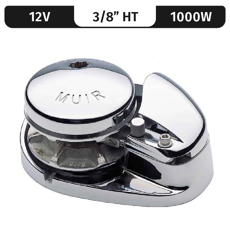 Muir Vertical Windlass Storm 1250, Stainless Steel, 12V, 1200W Low-Profile, Vert. Rope/Chain Windlass F/ 3/8Ht
