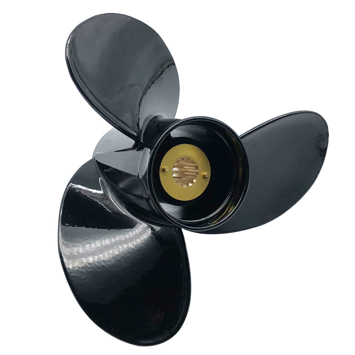 11 3/8 Dia. 12 Pitch 3 Blade RH Aluminum Propeller Fits 25-70 HP 3 1/4" Gearcase (13-Spline & Thru Hub Exhaust) Model AR-3