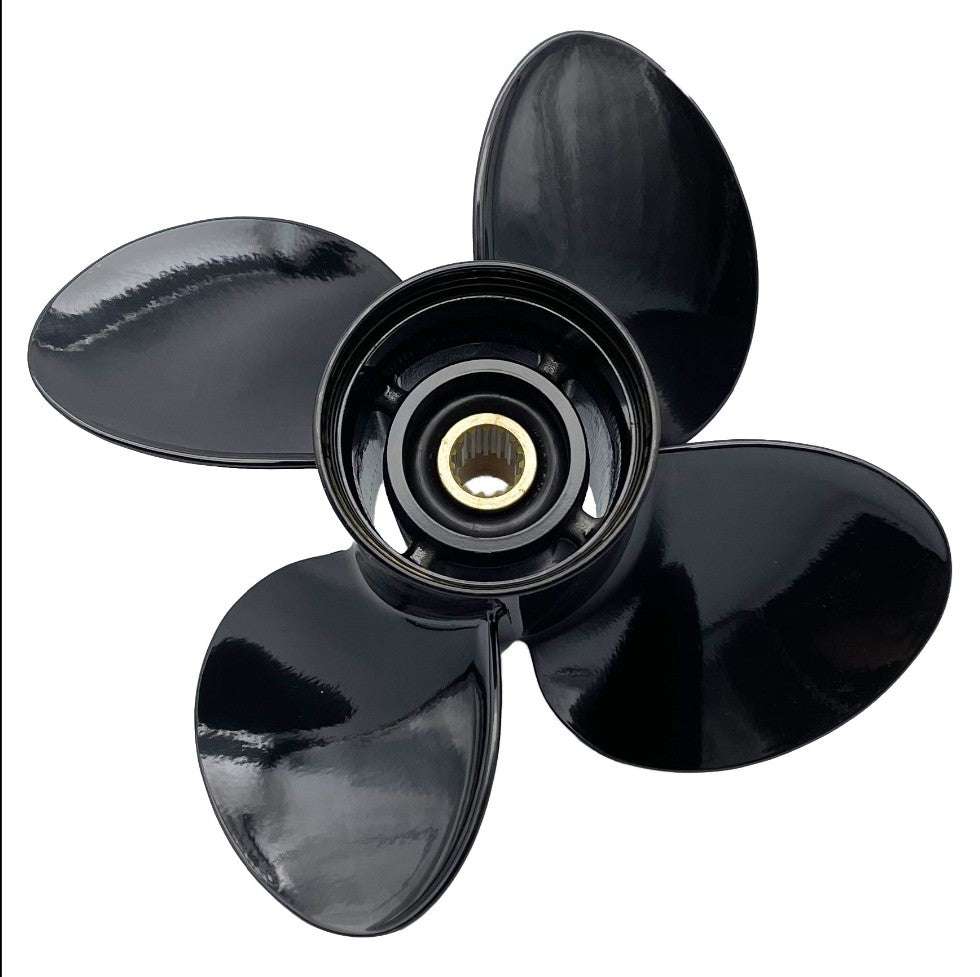 14 1/2 Dia. 15 Pitch 4 Blade RH Aluminum Propeller Fits 150-300 HP 4 3/4" Gearcase (15-Spline & Thru Hub Exhaust) Model AR-4