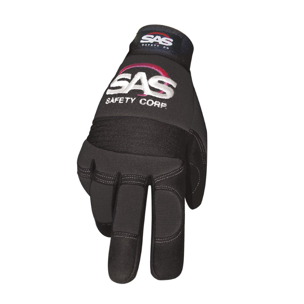 SAS Safety Pro Impact Mechanic's Safety Gloves, Black, Medium