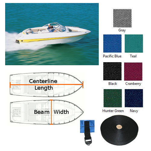 V-Hull Runabout Boat, I/O, Fits Bluewater 16 Hawk I/O (1993-1995)