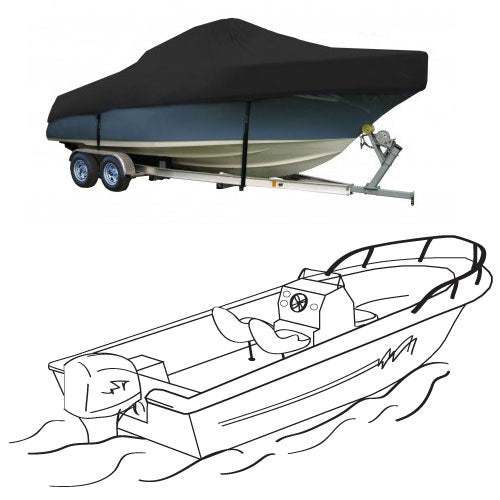 Center Console With Bow Rails Outboard, Select Fit Boat Cover