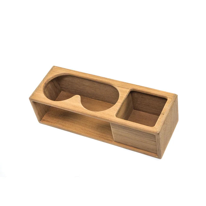 Teak Two Insulated Drink/Binocular Rack with Tray