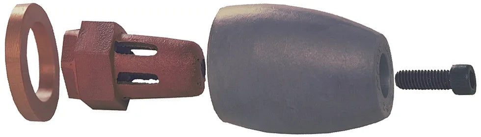 Martyr Propeller Nut Anodes - Zinc, G Shaft Complete, 1.25" Dia., CMPNGZC07