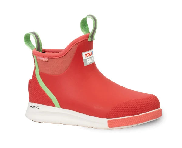 Open-Box/Blemished Xtratuf Women's 6 In Ankle Deck Boot Sport, Coral, 5