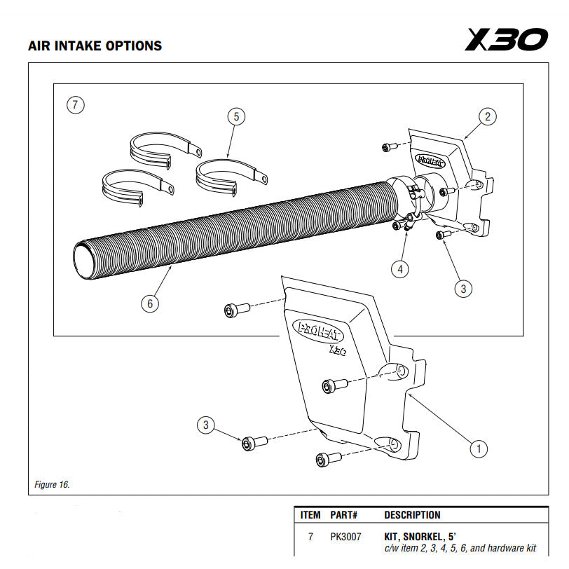 5' Snorkel Kit for Proheat X30